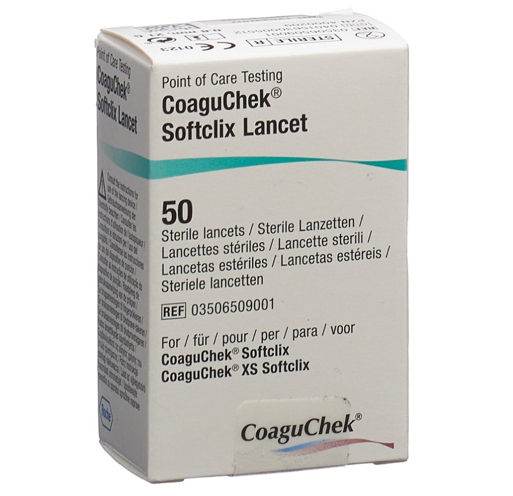 COAGUCHEK XS SoftClix lancettes 50 pce