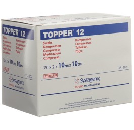 TOPPER 12 compr NW 10x10cm stér 70 x 2 pce