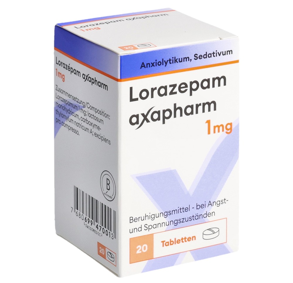 LORAZEPAM axapharm cpr 1 mg bte 20 pce LORAZEPAM axapharm cpr 1 mg bte 20 pce
