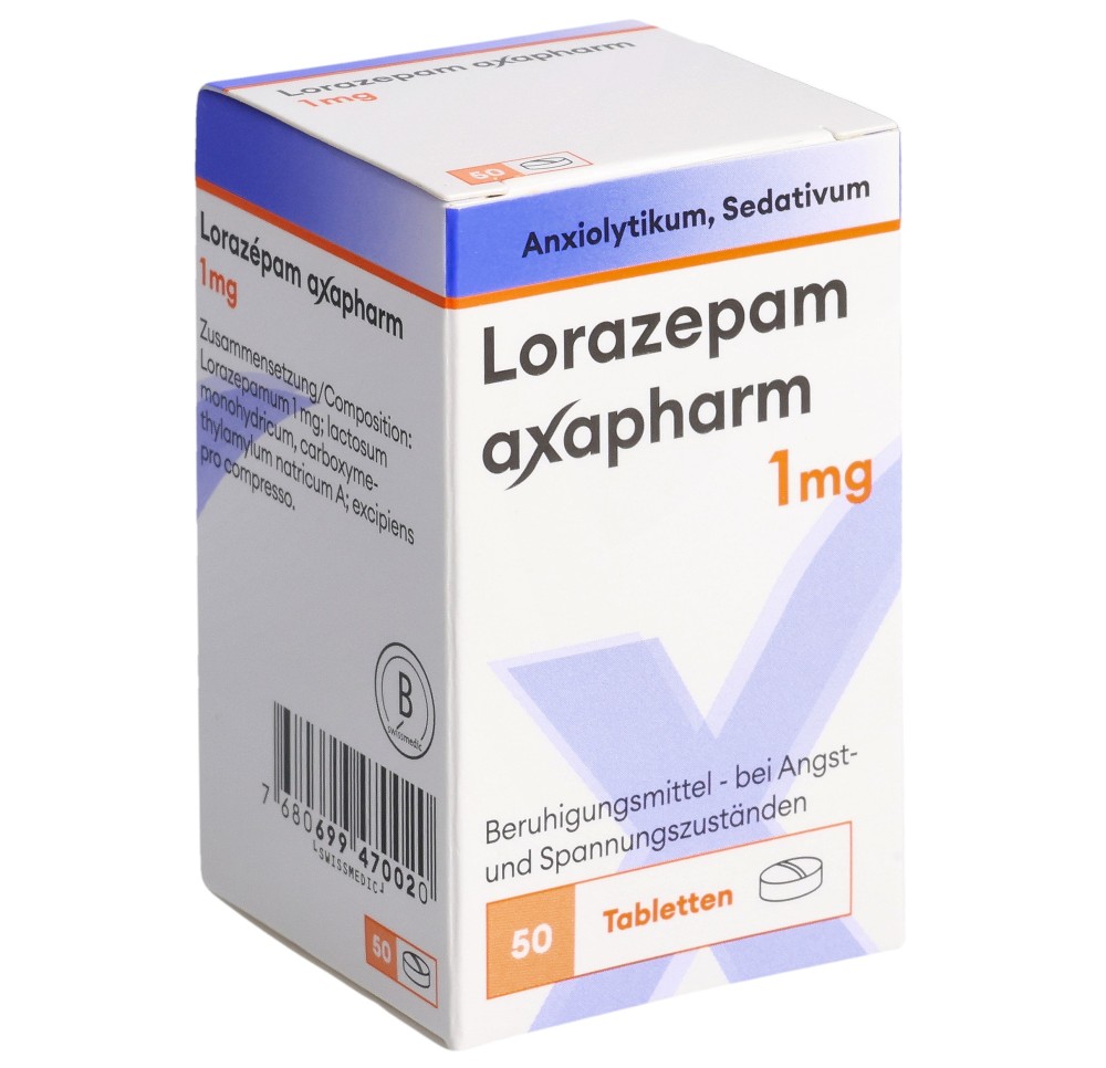 LORAZEPAM axapharm cpr 1 mg bte 50 pce LORAZEPAM axapharm cpr 1 mg bte 50 pce
