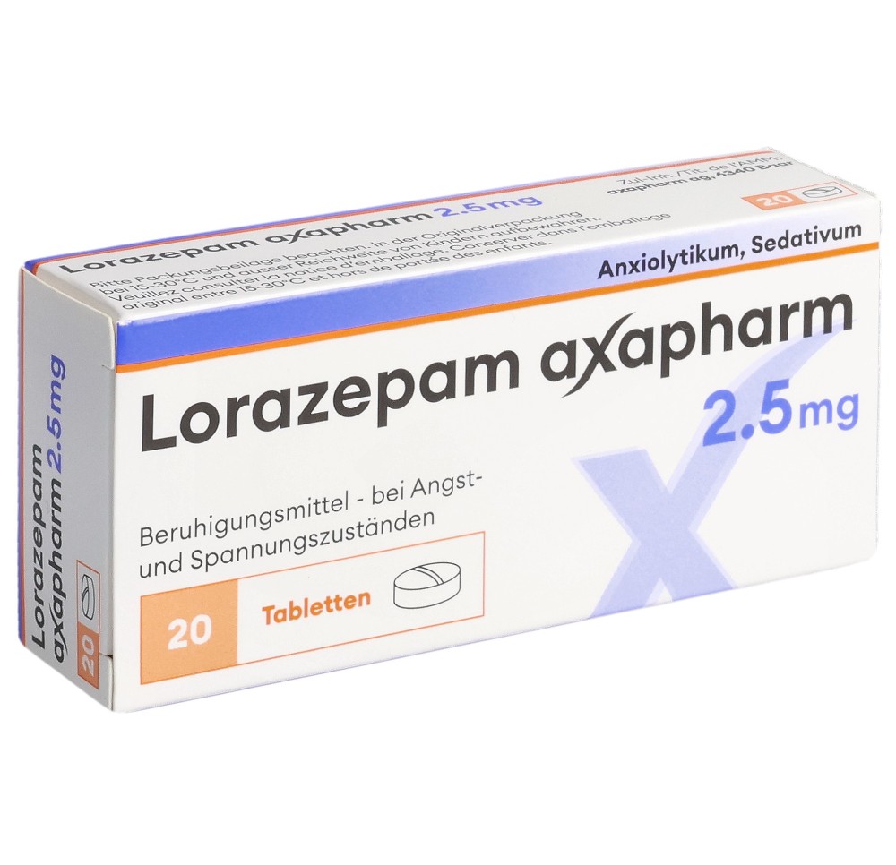 LORAZEPAM axapharm cpr 2.5 mg 20 pce LORAZEPAM axapharm cpr 2.5 mg 20 pce