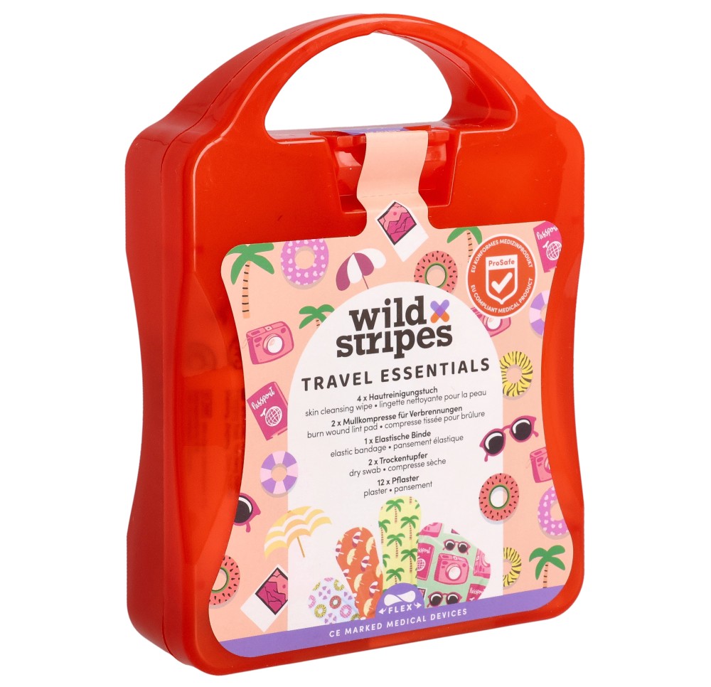WILD STRIPES kit d'essentiels de voyage ass 21pce