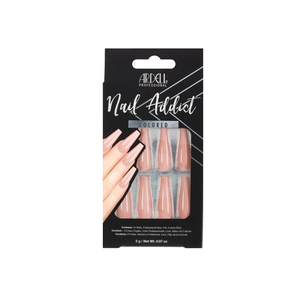 ARDELL Nail Addict Colored Nude Pink 28 pce