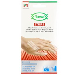 FLAWA STRIPS bandes fermet plaie 2 tailles 9 pce
