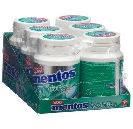 MENTOS Gum White Green Mint 6 x 75 g