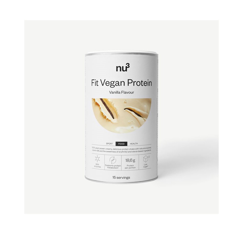 NU3 Fit vegan protein shake vanilla 450 g