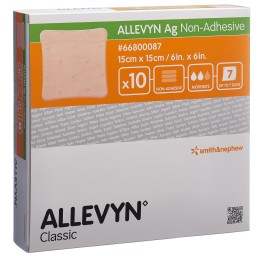 ALLEVYN AG NON-ADH pans hydrocel 15x15cm 10 pce