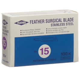 FEATHER lames scalpel stérile No 15 100 pce