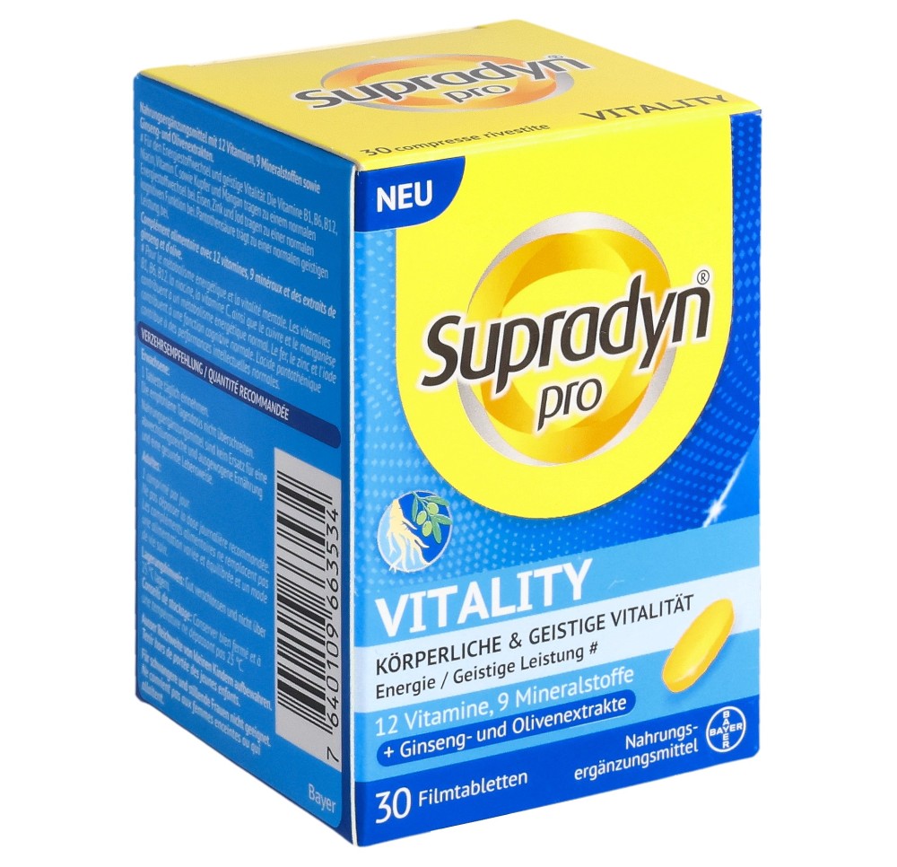 SUPRADYN pro Vitality cpr pell bte 30 pce SUPRADYN pro Vitality cpr pell bte 30 pce