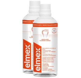 ELMEX PROTECT CARIES eau dentaire duo 2 x 400 ml