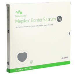 MEPILEX Ag Border pans hydrocell 18x18cm sac 5 pce