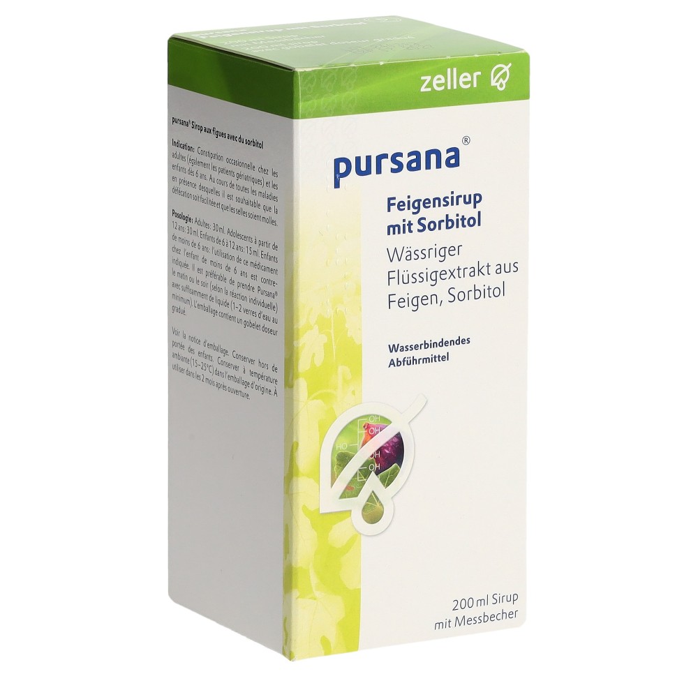 PURSANA sirop aux figues avec sorbitol 200 ml