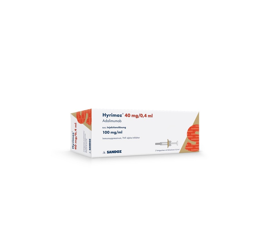 HYRIMOZ sol inj 40 mg/0.4ml ser pré 2 x 0.4 ml HYRIMOZ sol inj 40 mg/0.4ml ser pré 2 x 0.4 ml