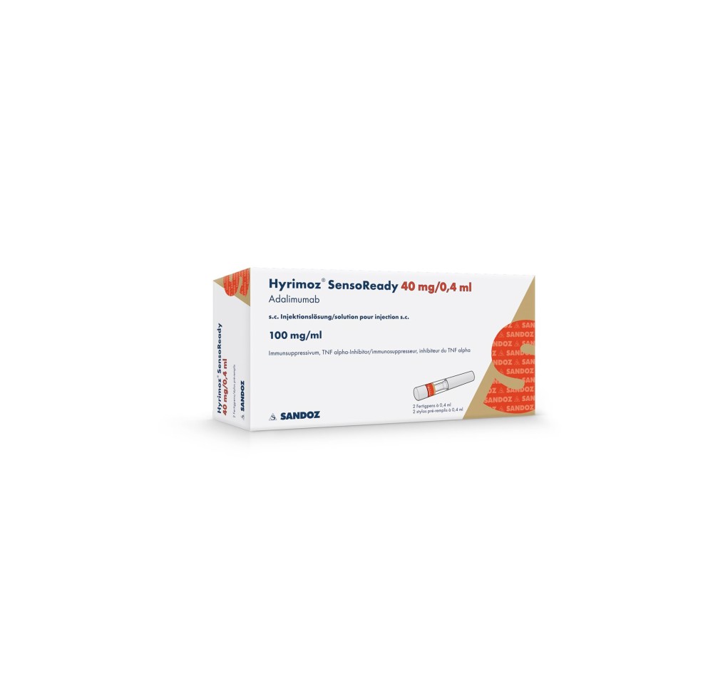 HYRIMOZ SensoReady sol inj 40 mg/0.4ml 2 x 0.4 ml HYRIMOZ SensoReady sol inj 40 mg/0.4ml 2 x 0.4 ml