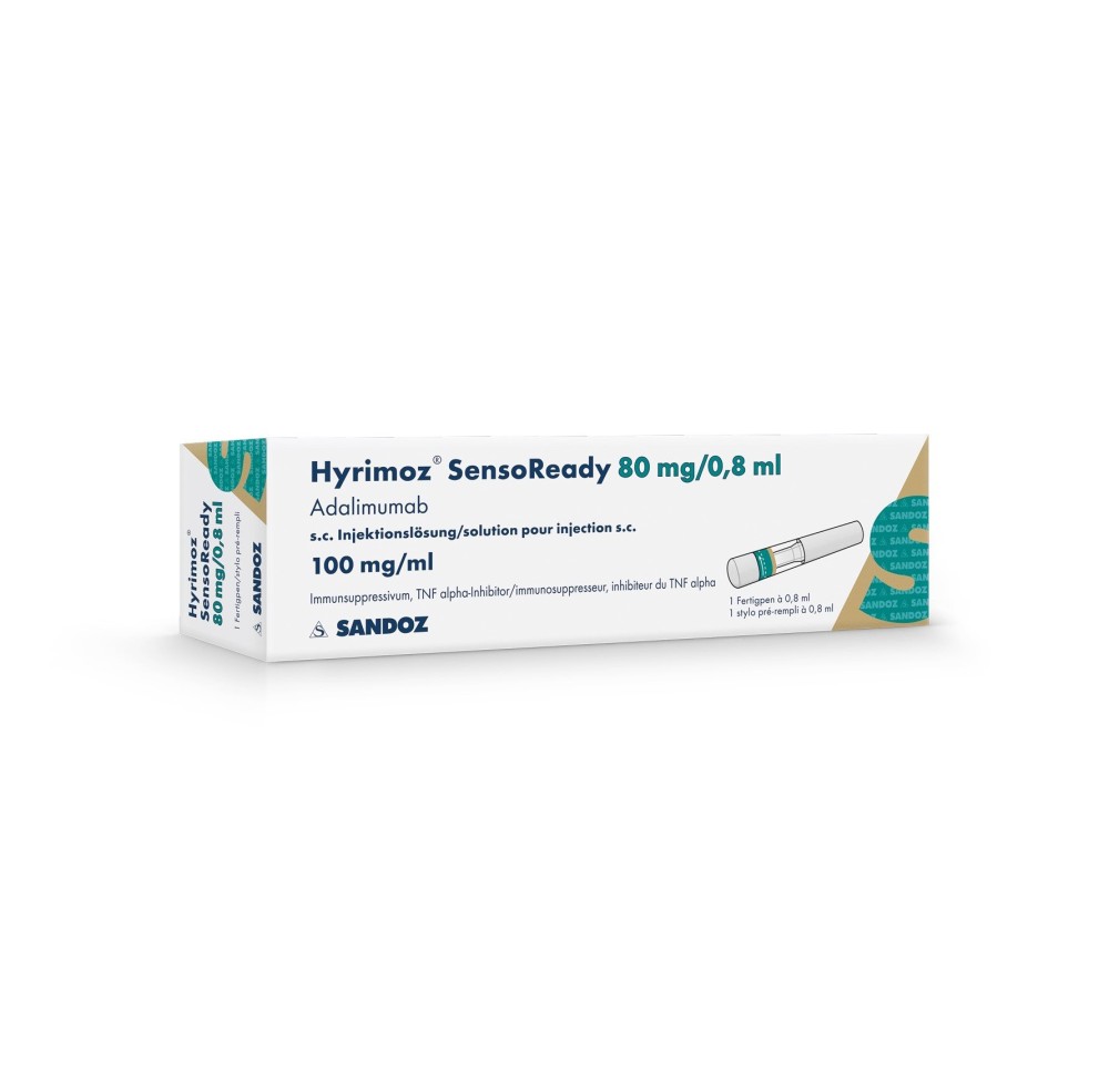 HYRIMOZ SensoReady sol inj 80 mg/0.8ml 0.8 ml HYRIMOZ SensoReady sol inj 80 mg/0.8ml 0.8 ml