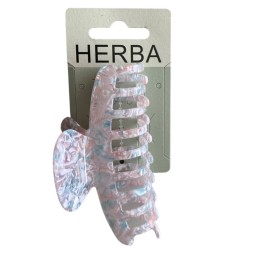 HERBA pince 10cm acétate bleu pastel rose