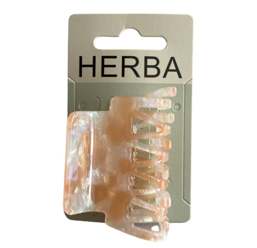 HERBA pince 6cm acétate blanc rose