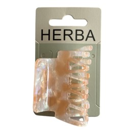 HERBA pince 6cm acétate blanc rose
