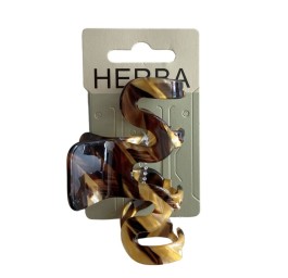 HERBA pince vague 8cm acétate brun beige