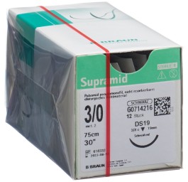 SUPRAMID 75cm DS 19 3-0 noir 12 pce