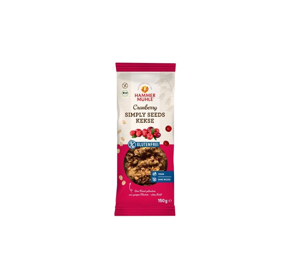 HAMMERMÜHLE simply seeds biscuits canneberge 150 g