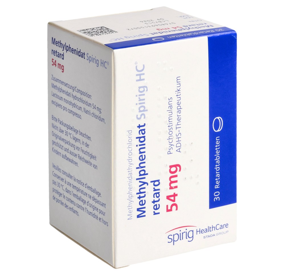 METHYLPHENIDATE Spirig HC cpr ret 54 mg bte 30 pce METHYLPHENIDATE Spirig HC cpr ret 54 mg bte 30 pce