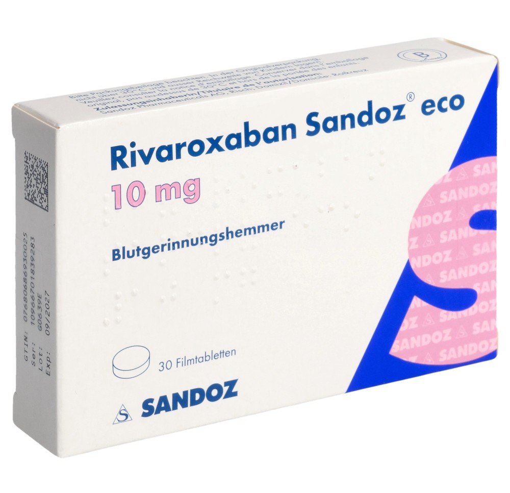 RIVAROXABAN Sandoz eco cpr pell 10 mg 30 pce