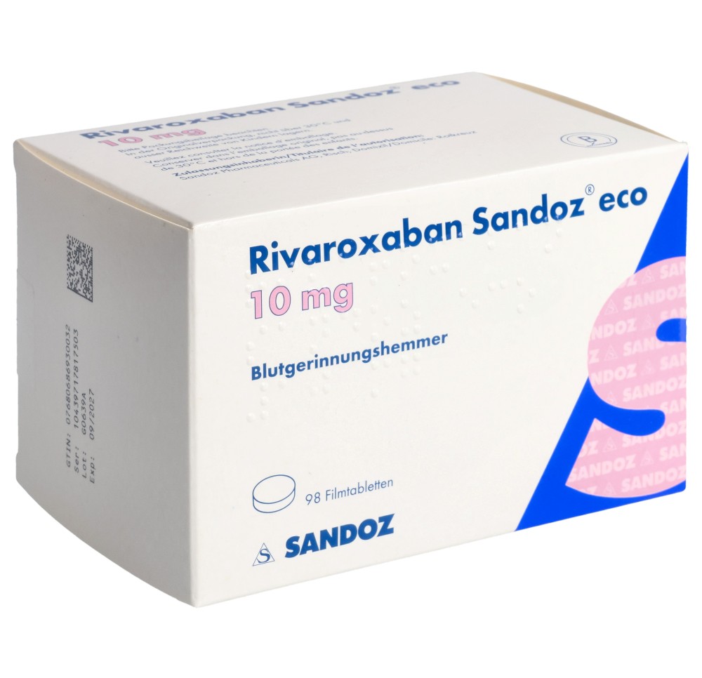 RIVAROXABAN Sandoz eco cpr pell 10 mg 98 pce