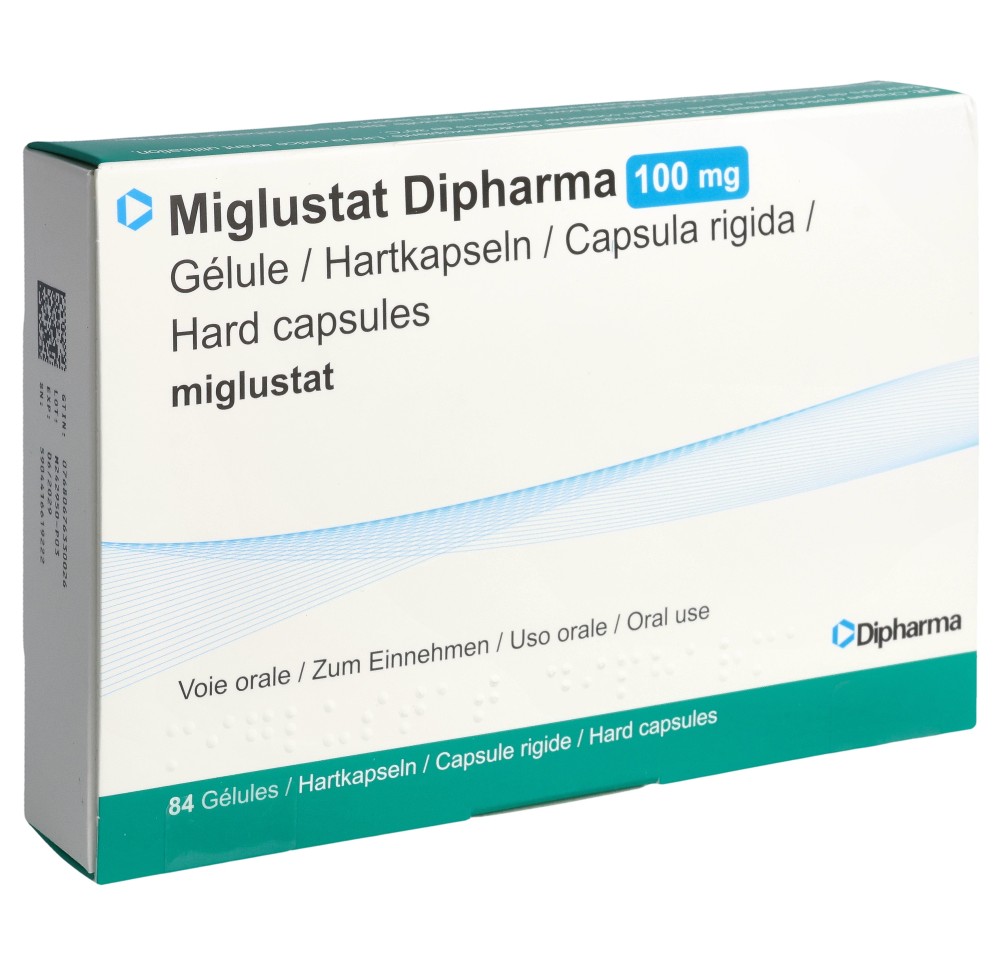 MIGLUSTAT Dipharma caps 100 mg 84 pce MIGLUSTAT Dipharma caps 100 mg 84 pce