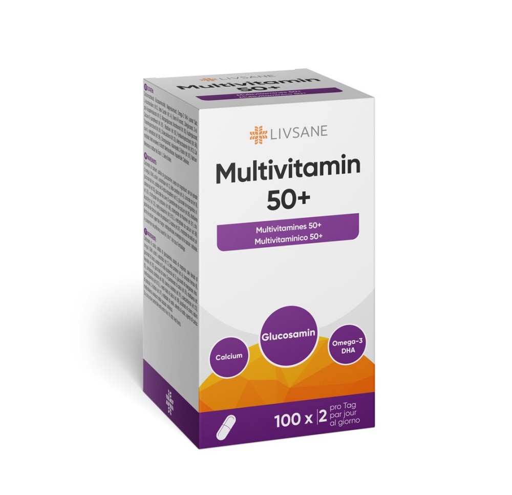 LIVSANE Multivitamines 50+ caps verre 100 pce
