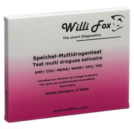 WILLI FOX test de drogue multi 6 para saliv 2 pce