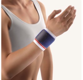 BORT STABILO bandage poignet 8cm -22cm blanc/bleu