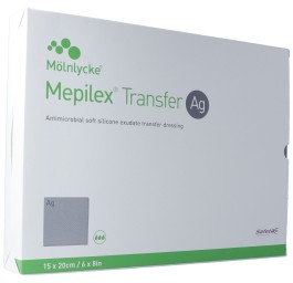 MEPILEX Transfer Ag pans drainage 15x20cm 10 pce