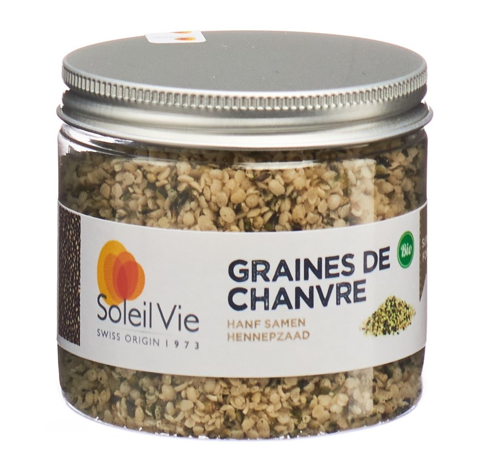SOLEIL VIE graines de chanvre bio bte 120 g SOLEIL VIE graines de chanvre bio bte 120 g
