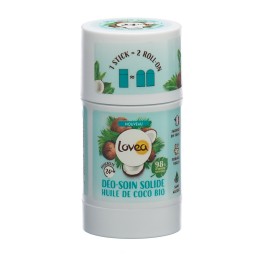 LOVEA déo soin solide huile de coco bio stick 50 g