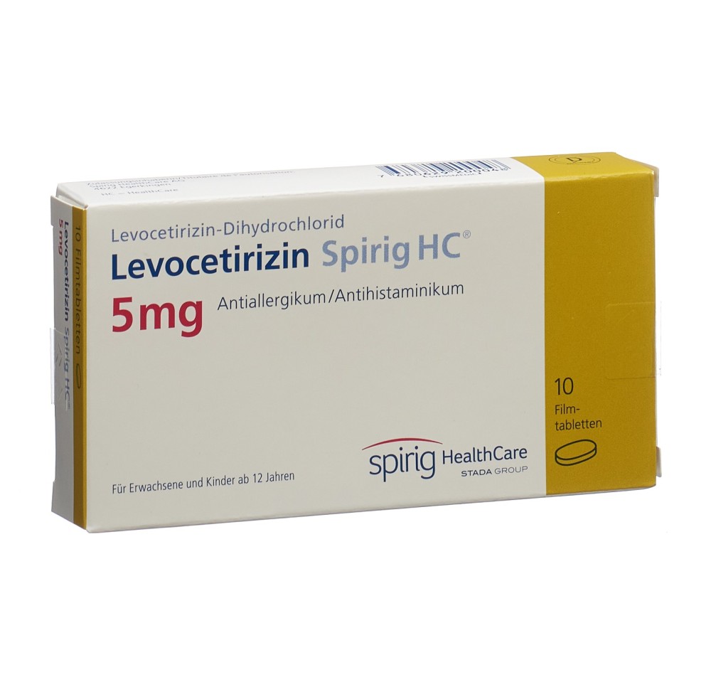 LEVOCETIRIZINE Spirig HC cpr pell 5 mg 10 pce LEVOCETIRIZINE Spirig HC cpr pell 5 mg 10 pce