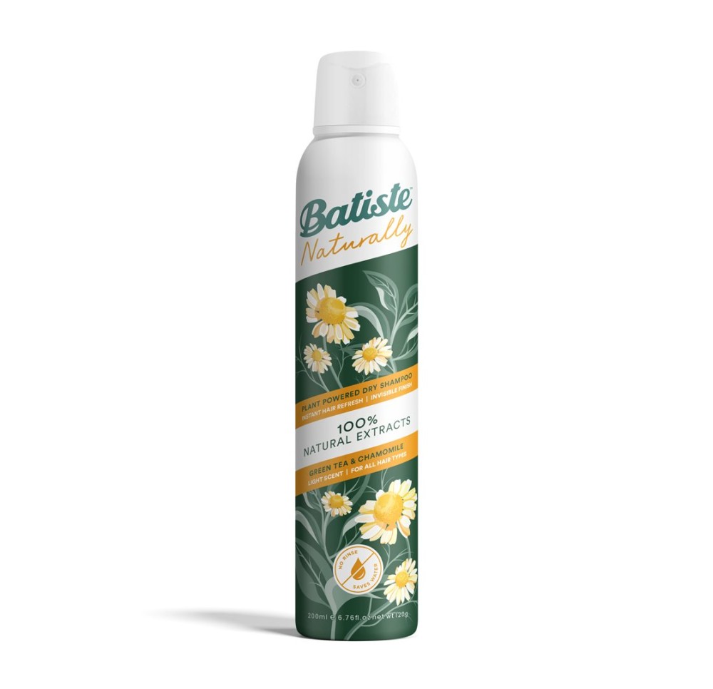 BATISTE shampooing sec Natural Gr Tea&Chamo 200 ml