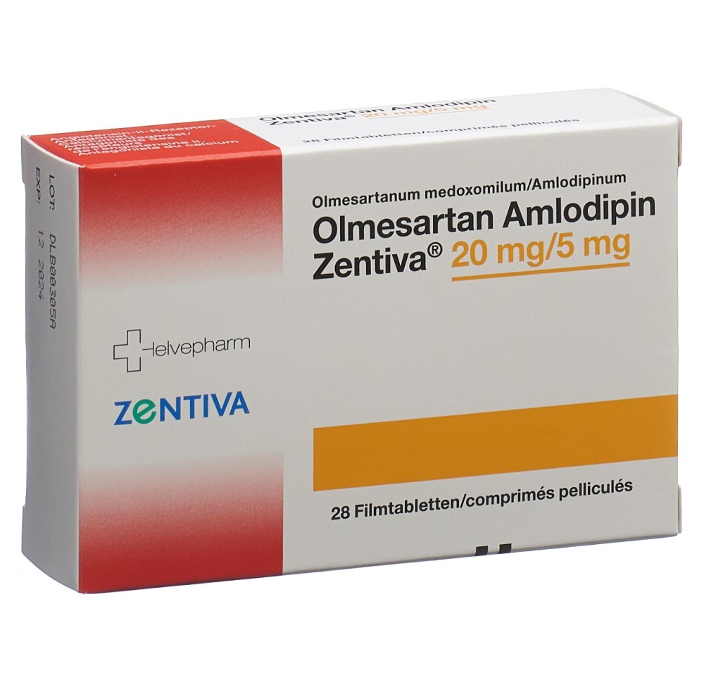 OLMESARTAN AMLO Zentiva cpr pell 20/5 mg 28 pce OLMESARTAN AMLO Zentiva cpr pell 20/5 mg 28 pce