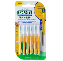 GUM Trav-Ler 1.3mm ISO4 con jaune 6 pce