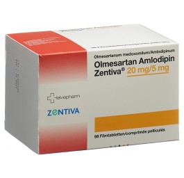OLMESARTAN AMLO Zentiva cpr pell 20/5 mg 98 pce