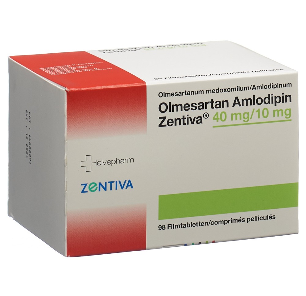 OLMESARTAN AMLO Zentiva cpr pell 40/10 mg 98 pce OLMESARTAN AMLO Zentiva cpr pell 40/10 mg 98 pce