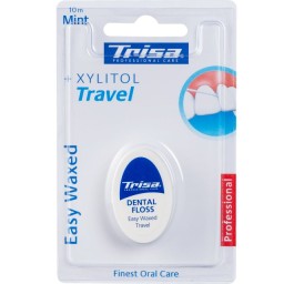 TRISA Easy Waxed Travel 10m mint Xylitol