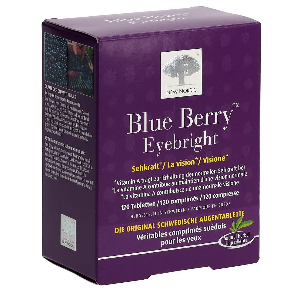 NEW NORDIC Blue Berry Eyebright cpr 120 pce