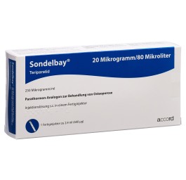 SONDELBAY sol inj 20 mcg/80mcl stylo pré 2.4 ml
