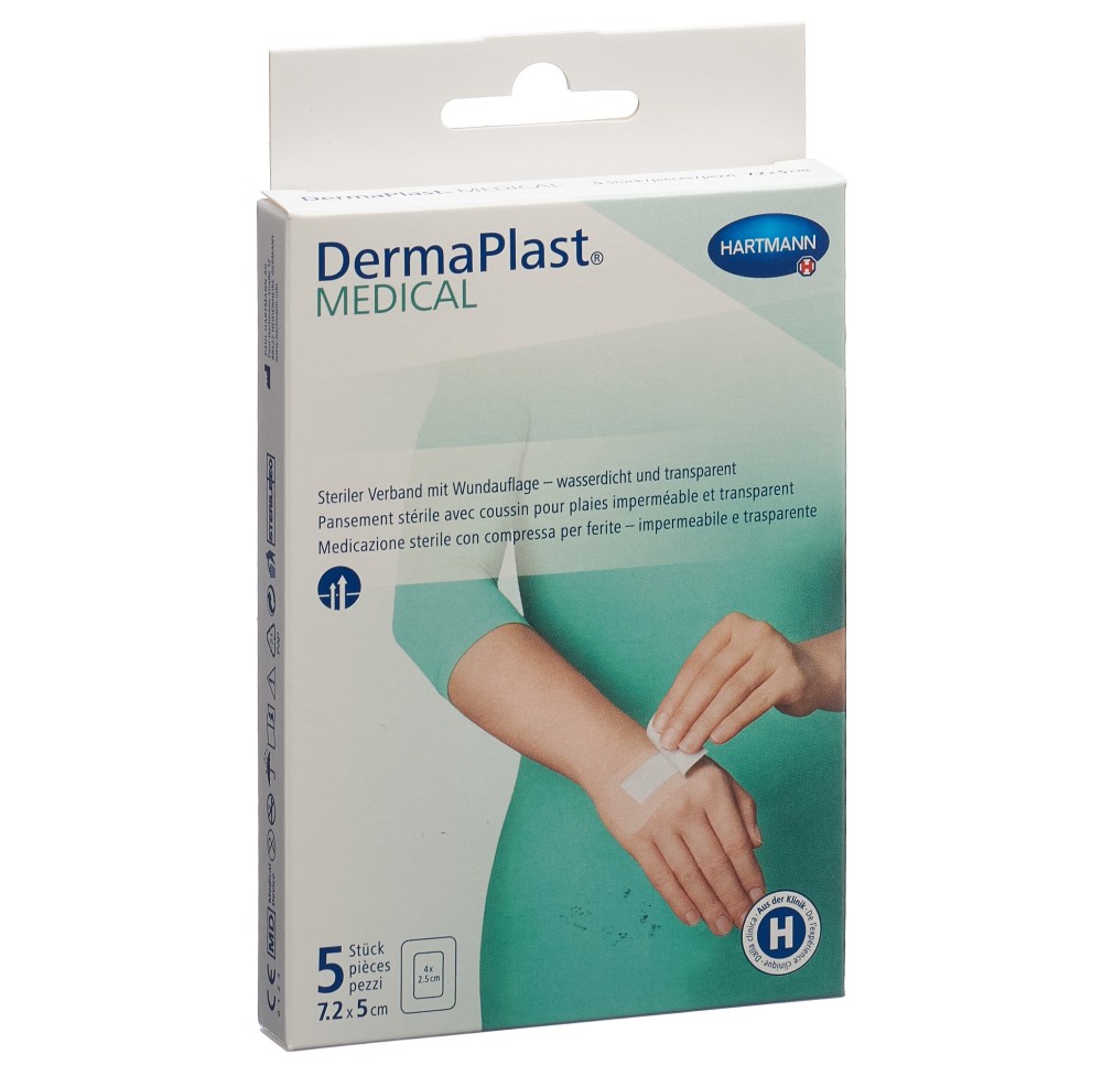 DERMAPLAST Medical pansem transpar 7.2x5cm 5 pce DERMAPLAST Medical pansem transpar 7.2x5cm 5 pce