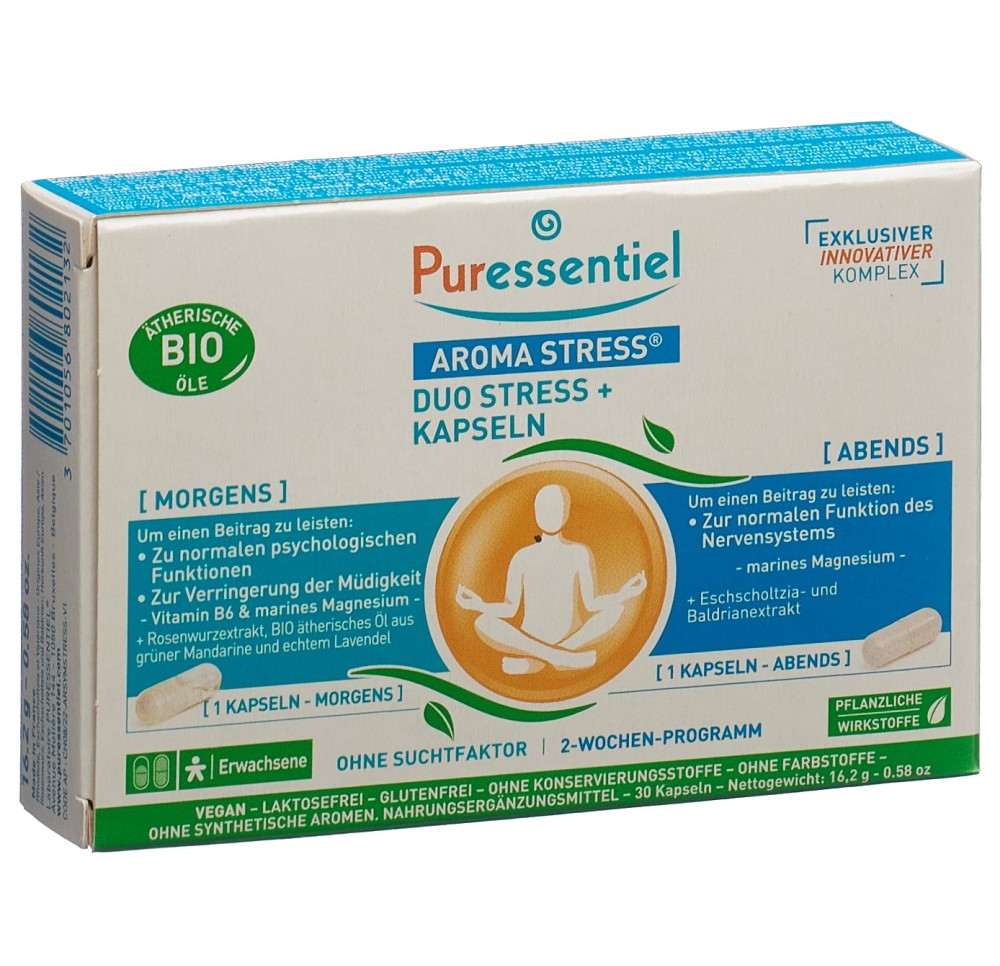 PURESSENTIEL Aroma Stress Duo caps bte 30 pce PURESSENTIEL Aroma Stress Duo caps bte 30 pce