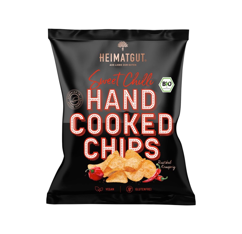 HEIMATGUT Chips pommes de terre sweet chilli 125 g HEIMATGUT Chips pommes de terre sweet chilli 125 g