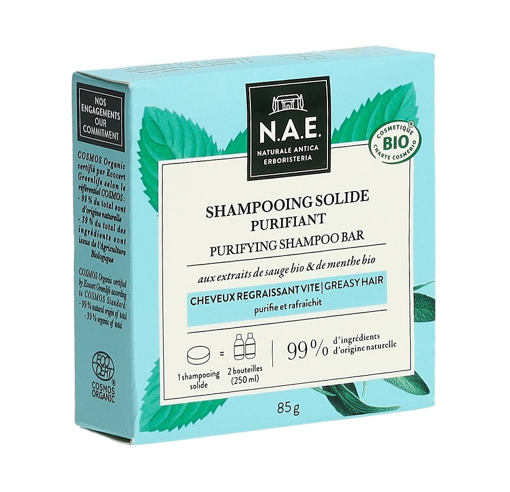 N.A.E. Solid Soap shampooing cheveux gras 85 g