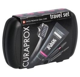 CURAPROX travel set black is white