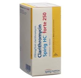 CLARITHROMYCINE Spirig HC forte 250 mg/5ml 100 ml